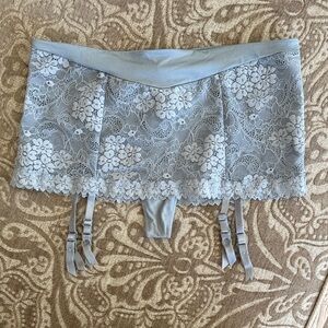 Victoria's Secret Blue Lace Garter Belt
